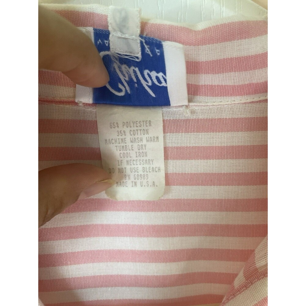 Vintage Chiha Midi Stripes Dress Size 6 With Side Pockets - Picture 7 of 10